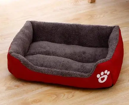 Warm Dog House Soft Nest Pet Large Dog Bed Baskets Fall Winter Kennel For Cat Washable House Puppy Supplies Cotton Kennel Mat
