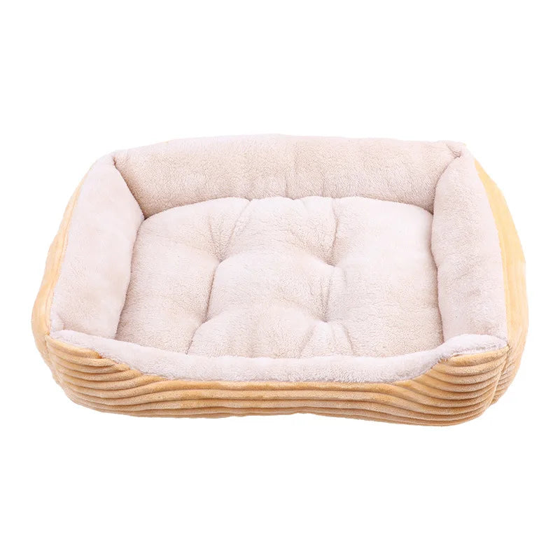Warm Dog House Soft Nest Pet Large Dog Bed Baskets Fall Winter Kennel For Cat Washable House Puppy Supplies Cotton Kennel Mat