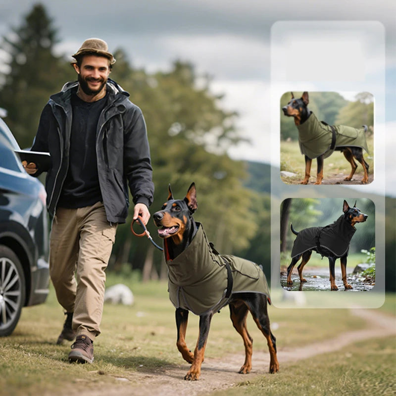 Fashionable Pet Trench Coat, Dog Clothing, Waterproof And Rainproof, Suitable For Both Rain And Light, Large Dog Pet Raincoat
