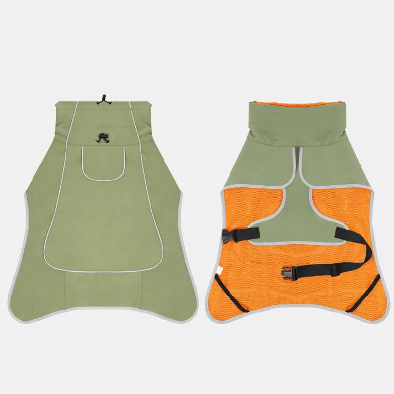 Fashionable Pet Trench Coat, Dog Clothing, Waterproof And Rainproof, Suitable For Both Rain And Light, Large Dog Pet Raincoat