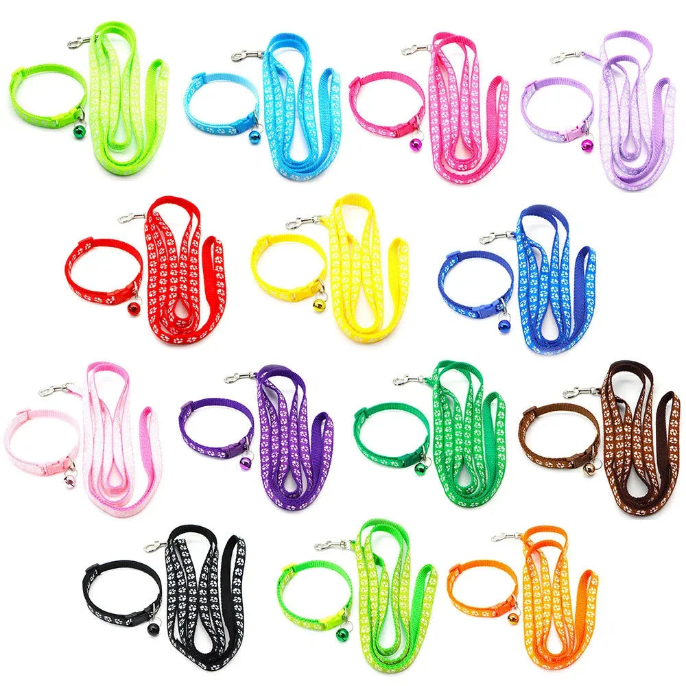 Print Dog Cat Leash Adjustable Leashes Collar Puppy Outdoor Walking Chihuahua Terier Schnauzer Outdoor Traction Rope General