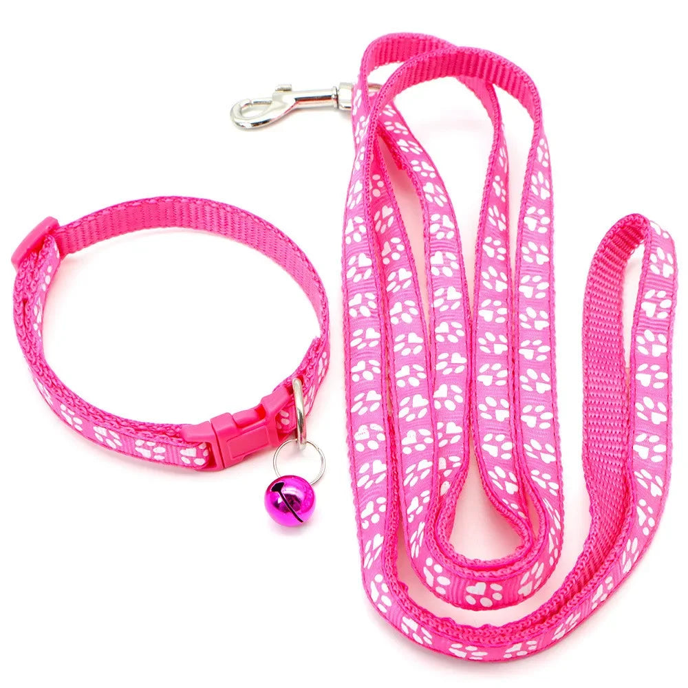 Print Dog Cat Leash Adjustable Leashes Collar Puppy Outdoor Walking Chihuahua Terier Schnauzer Outdoor Traction Rope General