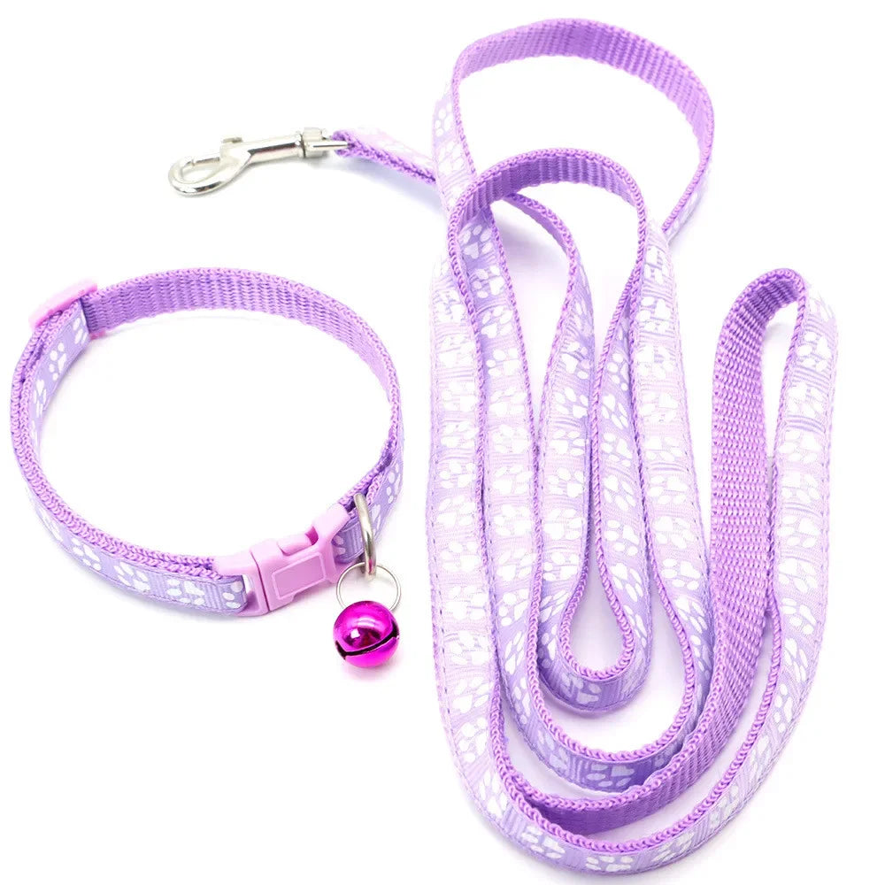 Print Dog Cat Leash Adjustable Leashes Collar Puppy Outdoor Walking Chihuahua Terier Schnauzer Outdoor Traction Rope General