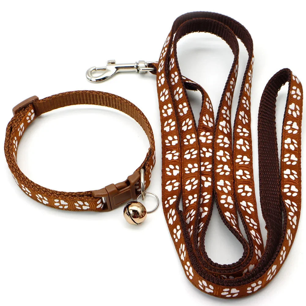 Print Dog Cat Leash Adjustable Leashes Collar Puppy Outdoor Walking Chihuahua Terier Schnauzer Outdoor Traction Rope General