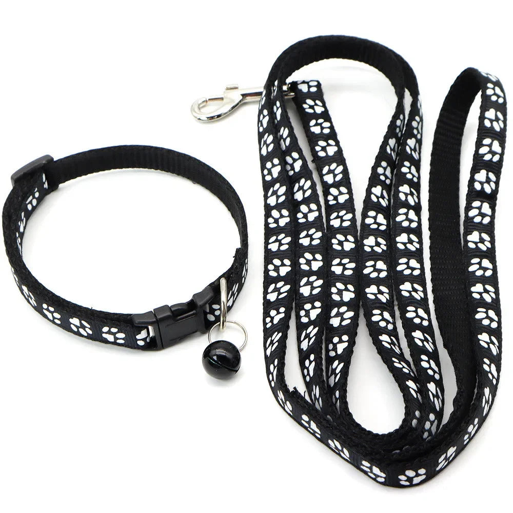 Print Dog Cat Leash Adjustable Leashes Collar Puppy Outdoor Walking Chihuahua Terier Schnauzer Outdoor Traction Rope General