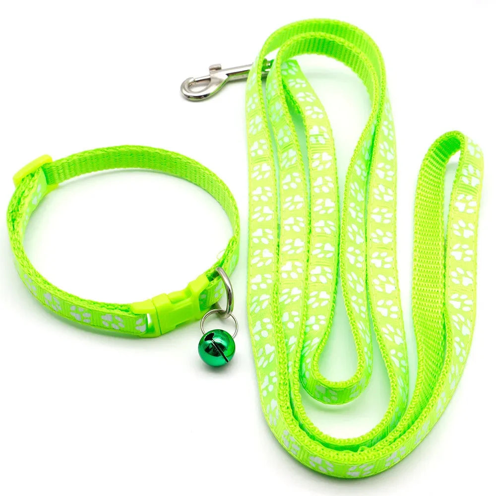 Print Dog Cat Leash Adjustable Leashes Collar Puppy Outdoor Walking Chihuahua Terier Schnauzer Outdoor Traction Rope General