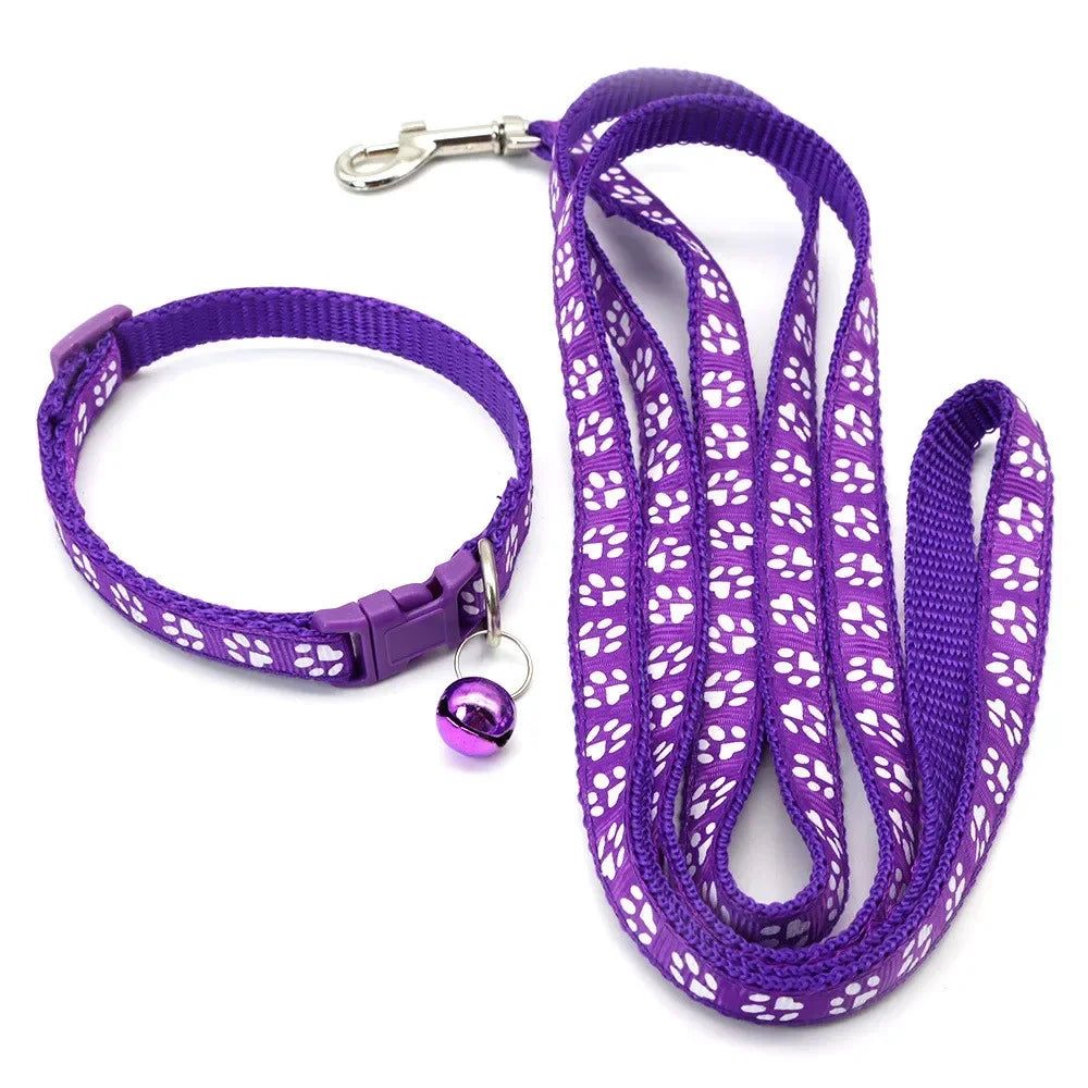 Print Dog Cat Leash Adjustable Leashes Collar Puppy Outdoor Walking Chihuahua Terier Schnauzer Outdoor Traction Rope General